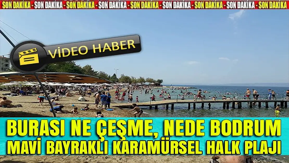 Karamürsel plajları tıka,basa dolu