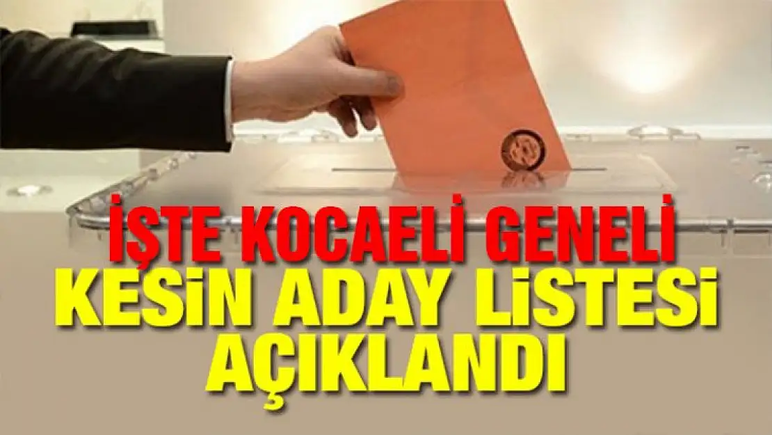 İşte Kocaeli'deki tüm belediye başkan adayları!