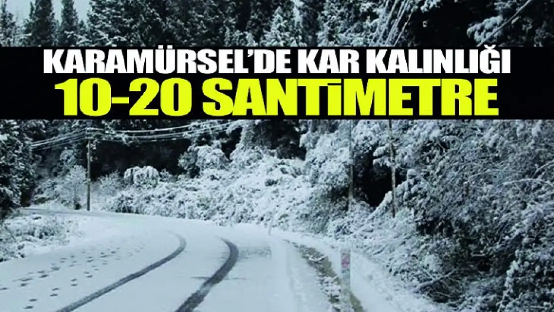 Karamürsel'de kar kalınlığı 10-20 santimetre