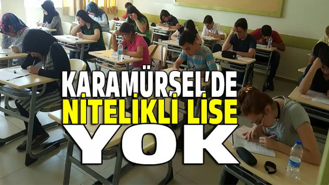 Nitelikli lise yok! Fakat inşaat sektöründe çok ilerdeyiz!