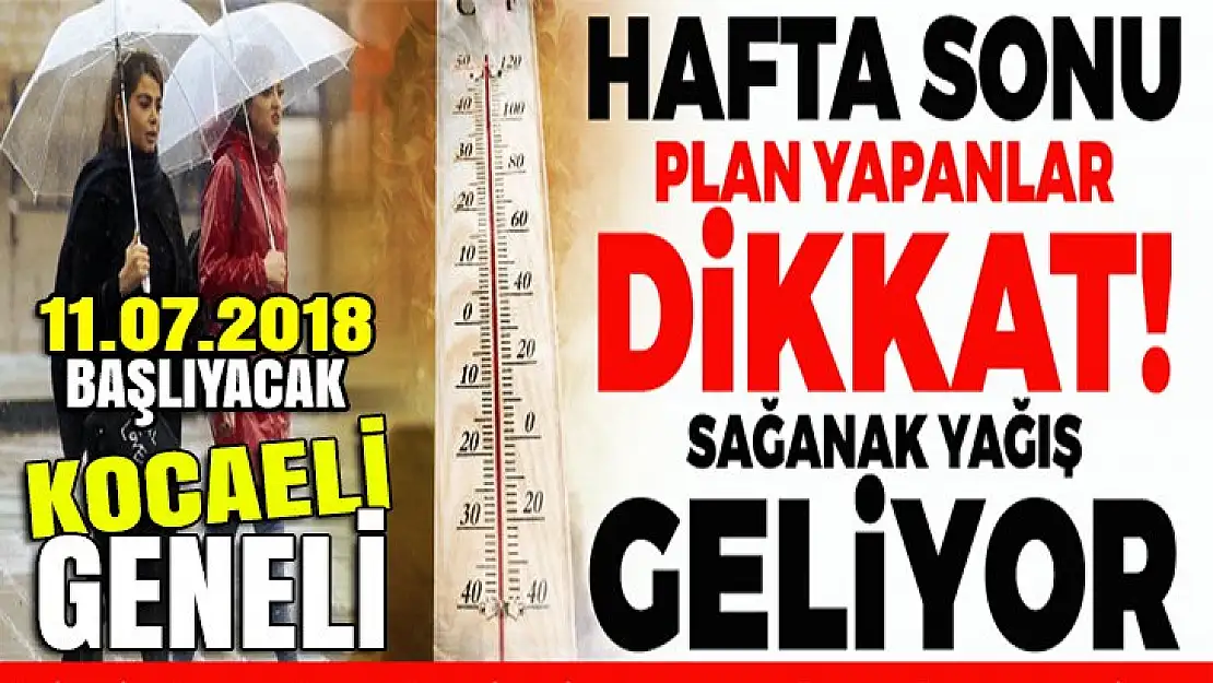 Meteoroloji uyardı! Sağanak yağış geliyor!