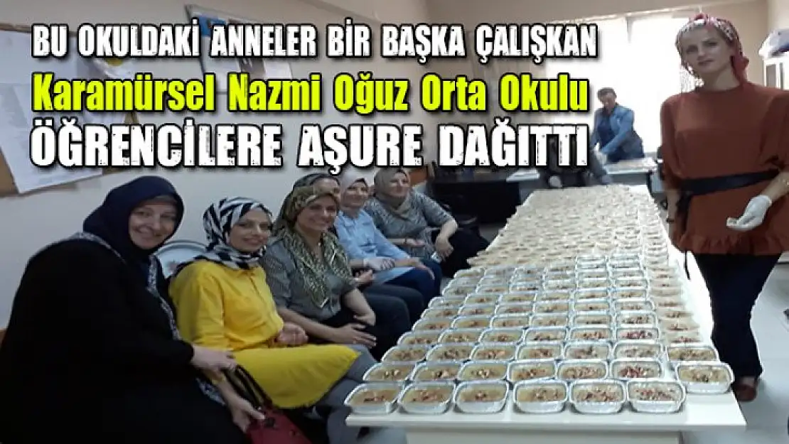 Öğrencilere yüzlerce aşure dağıtıldı!