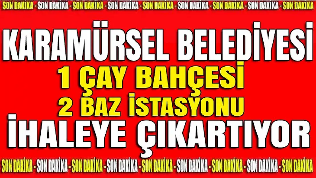 Karamürsel Belediyesi 3 ihale birden yapıyor