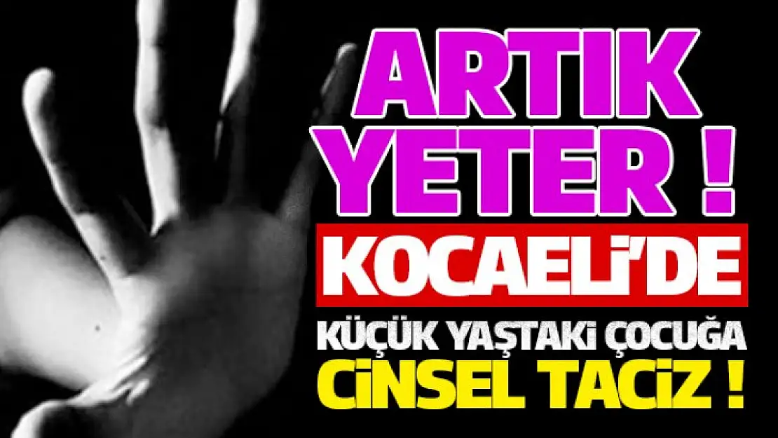 Kocaeli'de küçük yaştaki çocuğa cinsel taciz!