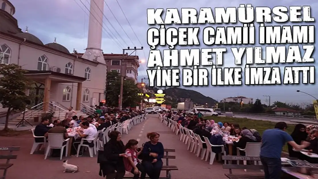 Ereğli Çiçek Cami-inde büyük mahalle iftarı