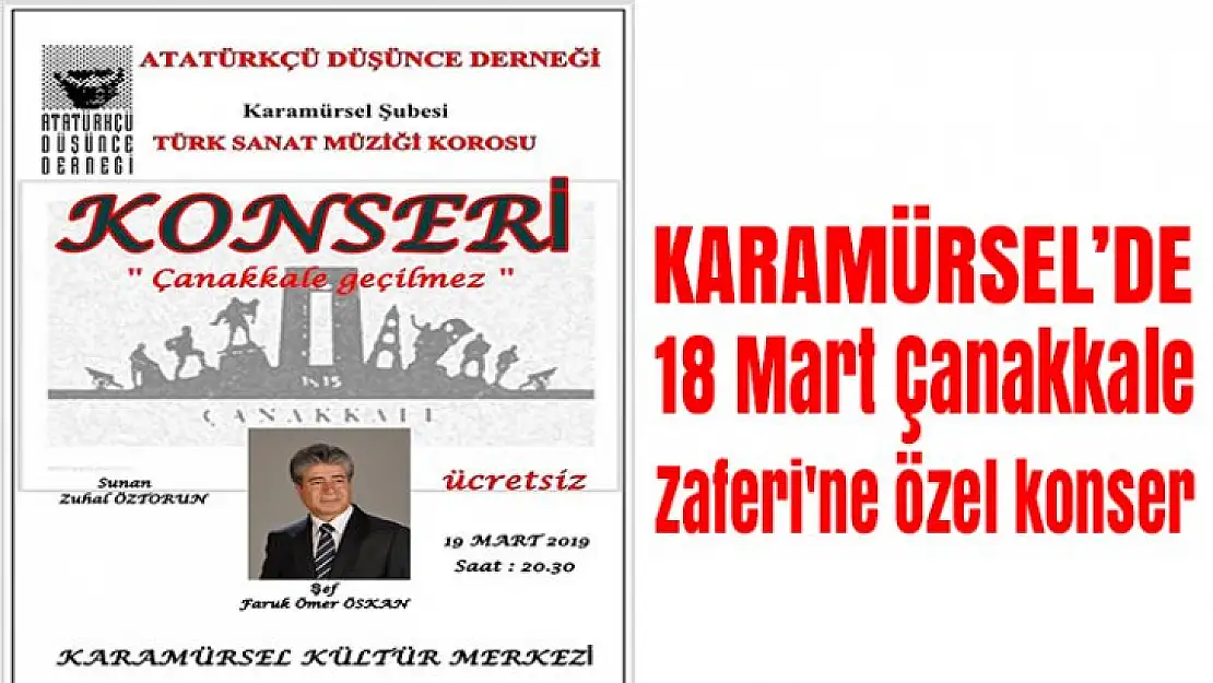 18 Mart Çanakkale Zaferi'ne özel konser