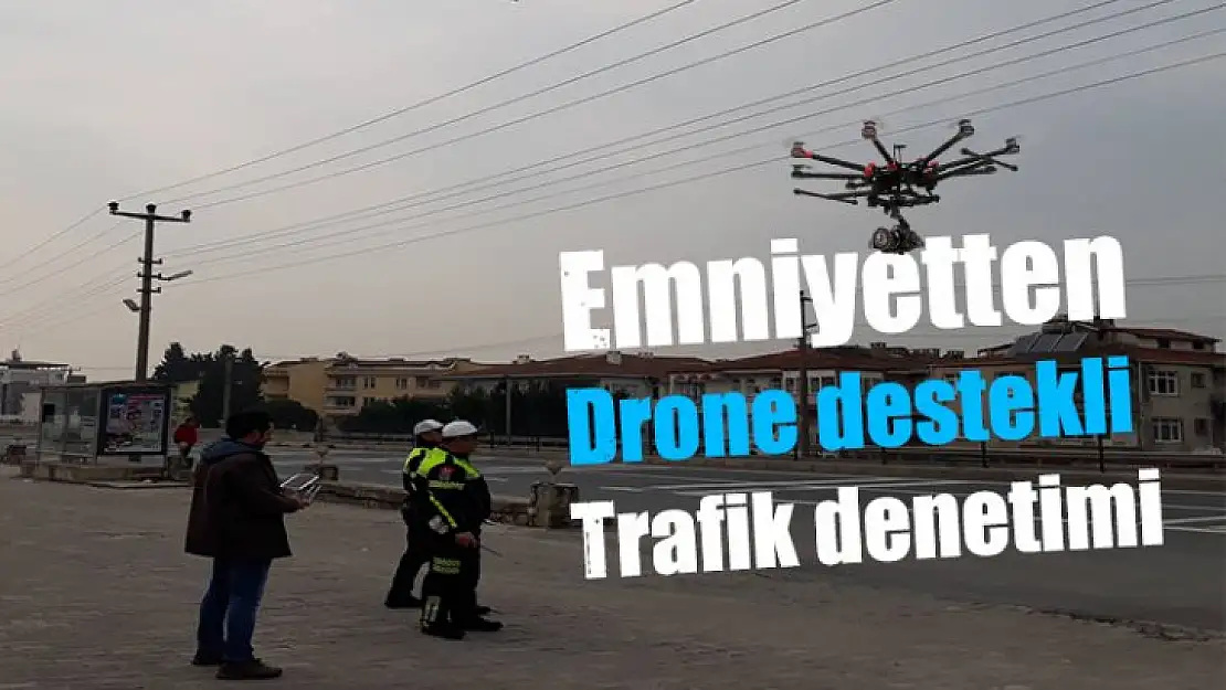 Karamürsel'de Emniyetten drone destekli trafik denetimi