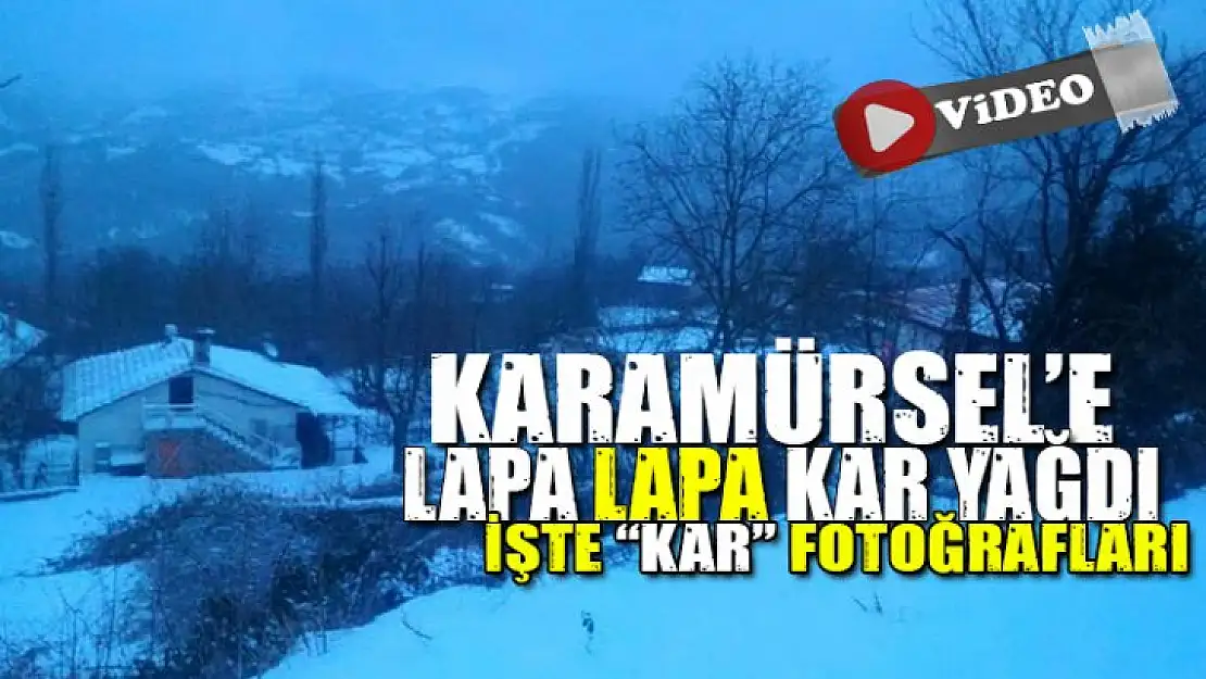 Karamürsel'e lapa lapa kar yağdı