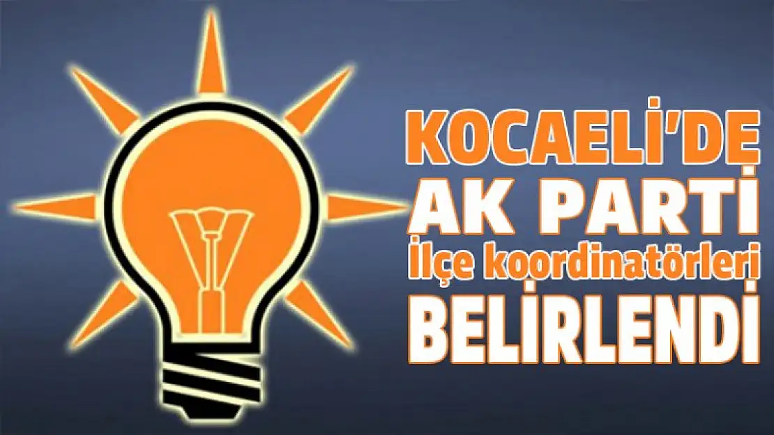 Kocaeli AK Parti'de ilçe kordinatörleri belirlendi