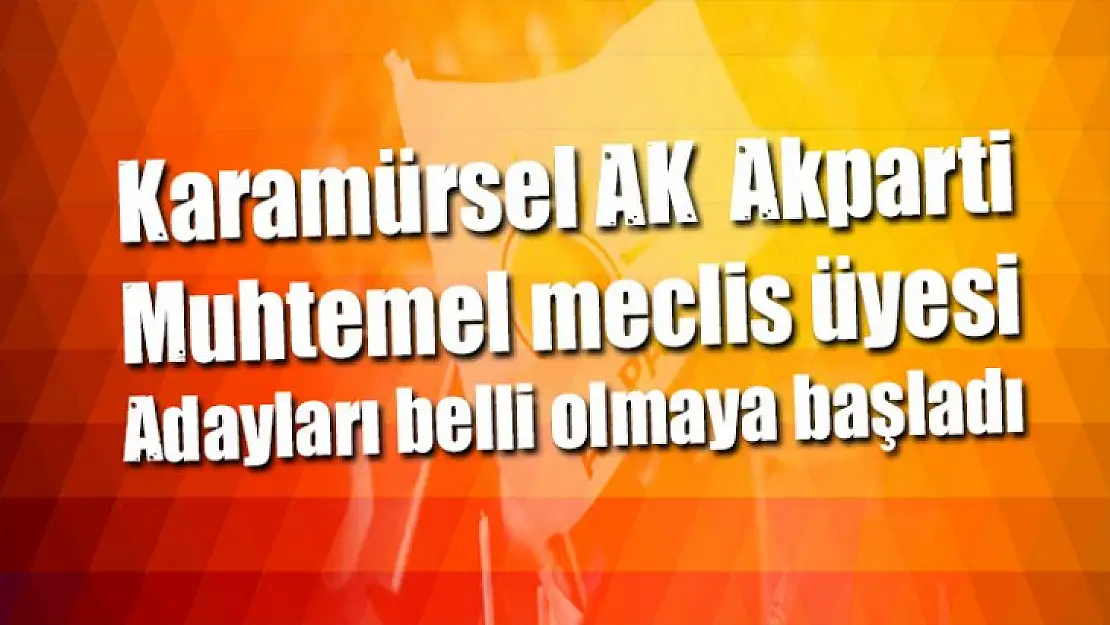 Karamürsel AK  Akparti'nin muhtemel meclis üyesi adayları