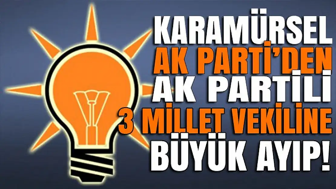 Karamürsel'de 3 AK Parti Millet Vekiline büyük ayıp!