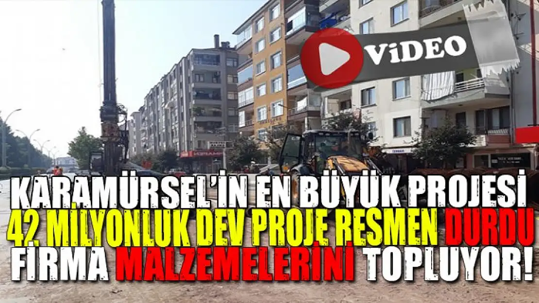 Karamürsel'in en büyük projesi durdu