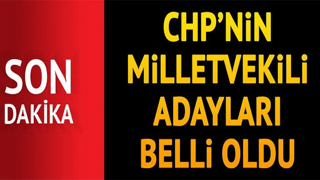 CHP milletvekili aday listesi kimler var?