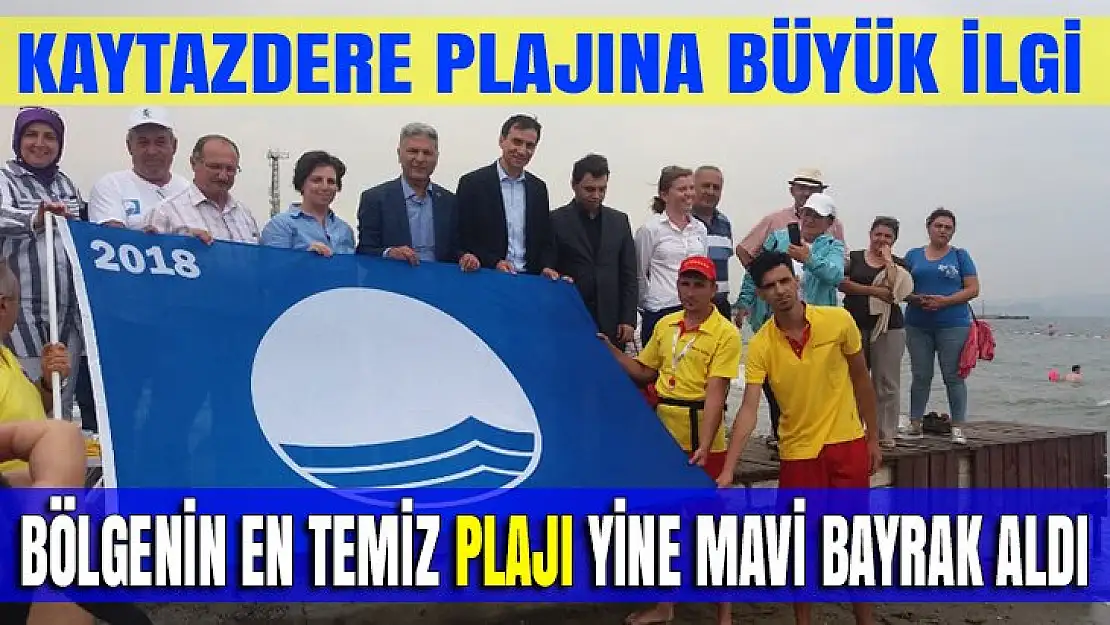 Bölgenin en temiz plajı yine mavi bayrak aldı