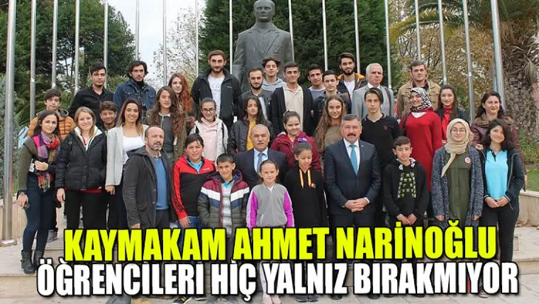 Ahmet Narinoğlu, öğrencileri hiç yalnız bırakmıyor