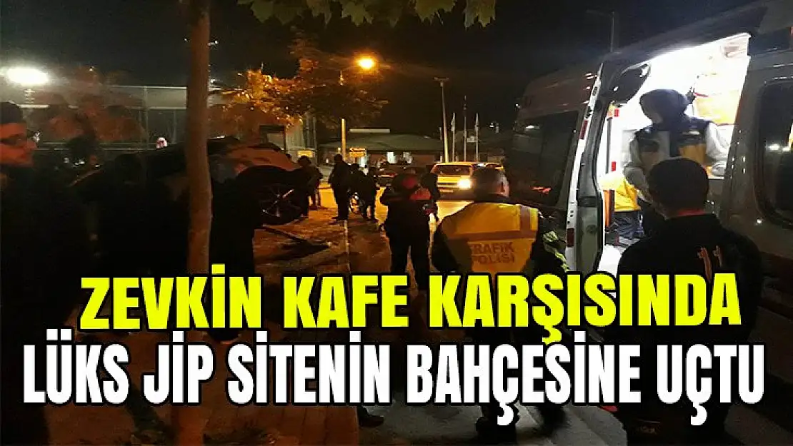 Karamürsel'de lüks jip sitenin bahçesine uçtu