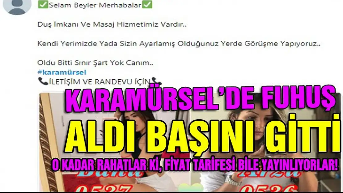 KARAMÜRSEL'DE FUHUŞ ALDI BAŞINI GİTTİ