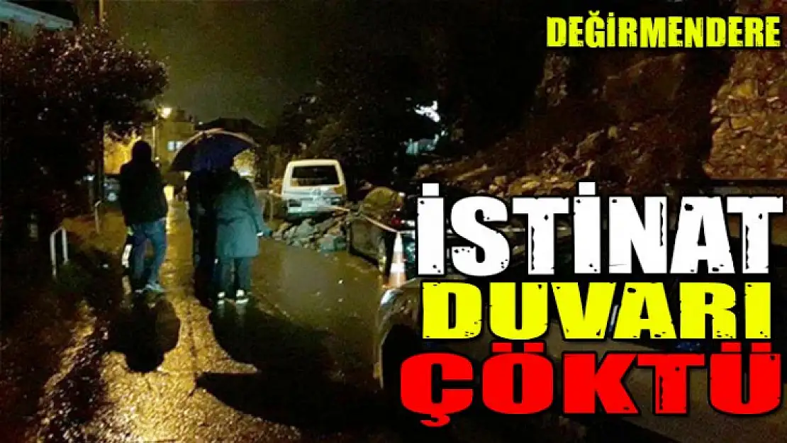 İstinat duvarı yağmura dayanamadı çöktü!