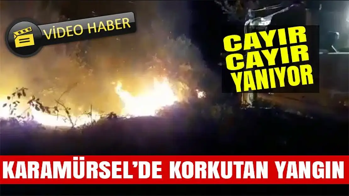 KARAMÜRSEL'DE BÜYÜK YANGIN