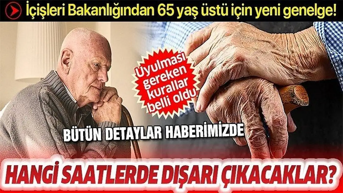 İçişleri Bakanlığından 65 yaş üstü ve 20 yaş altı için yeni genelge