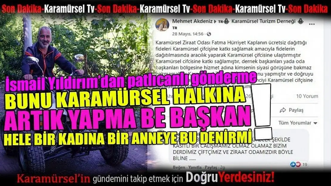 İsmail Yıldırım'da Fatma Kaplan Hürriyet'e iğrenç gönderme!