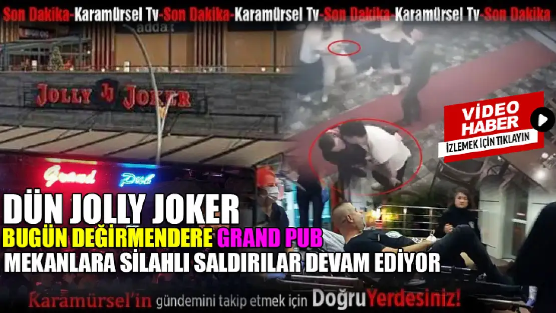 İzmit Joll Joker ve Değirmendere Grand Pub da silahlar konuştu