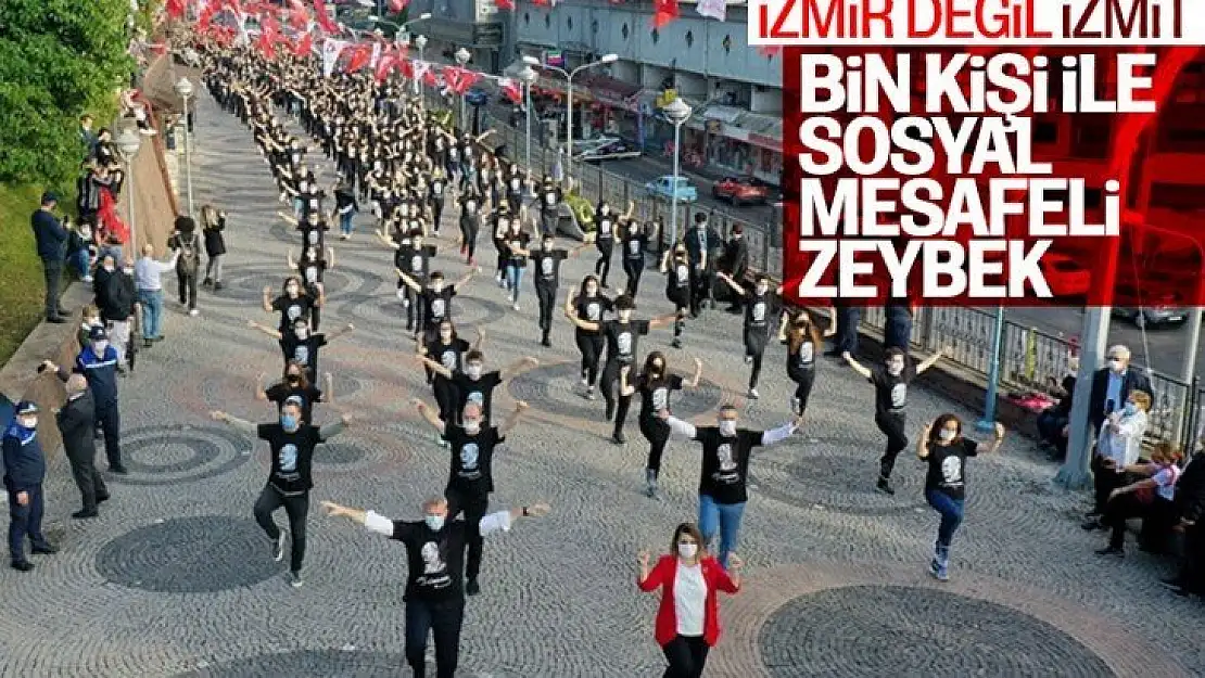 İzmit'te bin kişi aynı anda zeybek oynadı