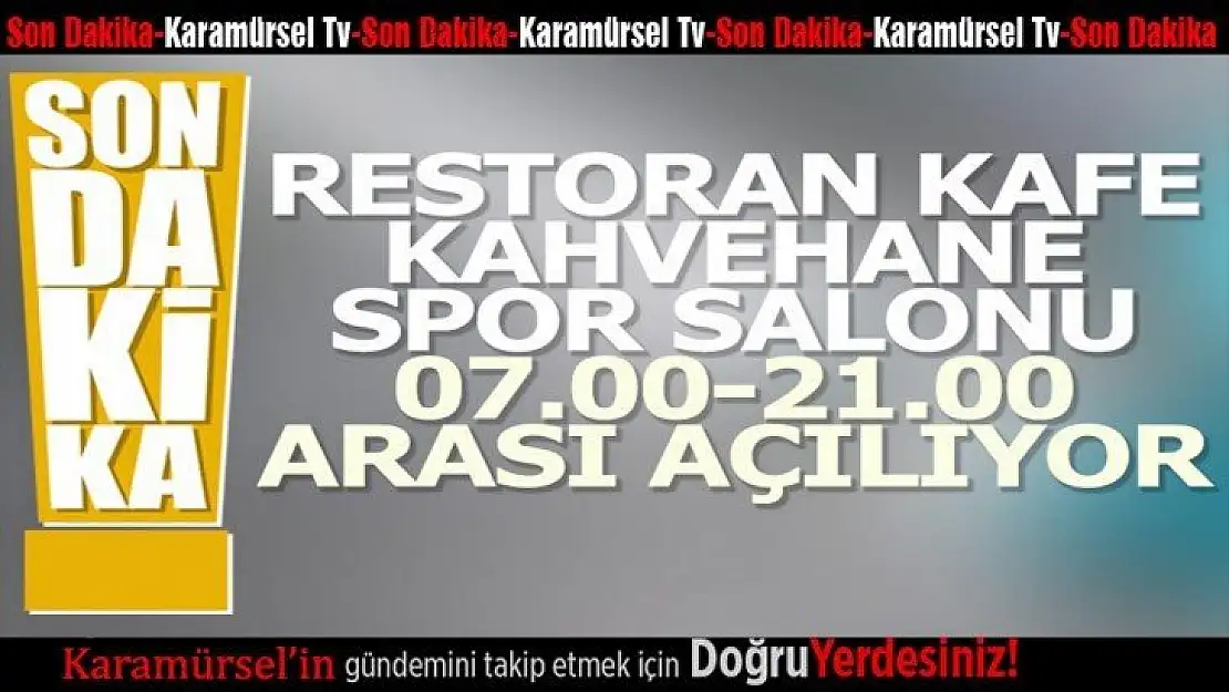 Kafe, çay bahçesi, halı saha, spor salonu, lunaparklar açılıyor