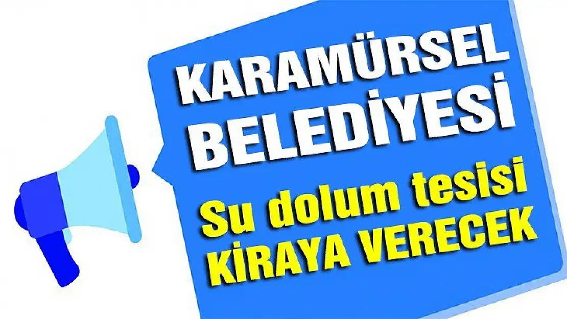 Karamürsel belediyesi su dolum tesisi kiraya verecek