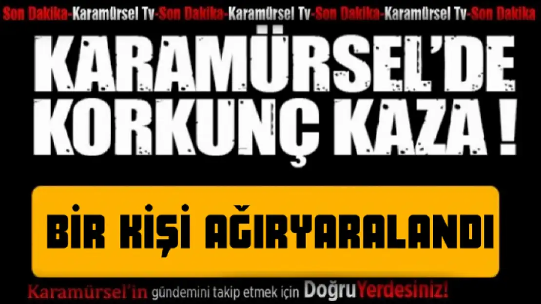 Karamürsel D 130 Karayolunda kaza 1 ağır yaralı