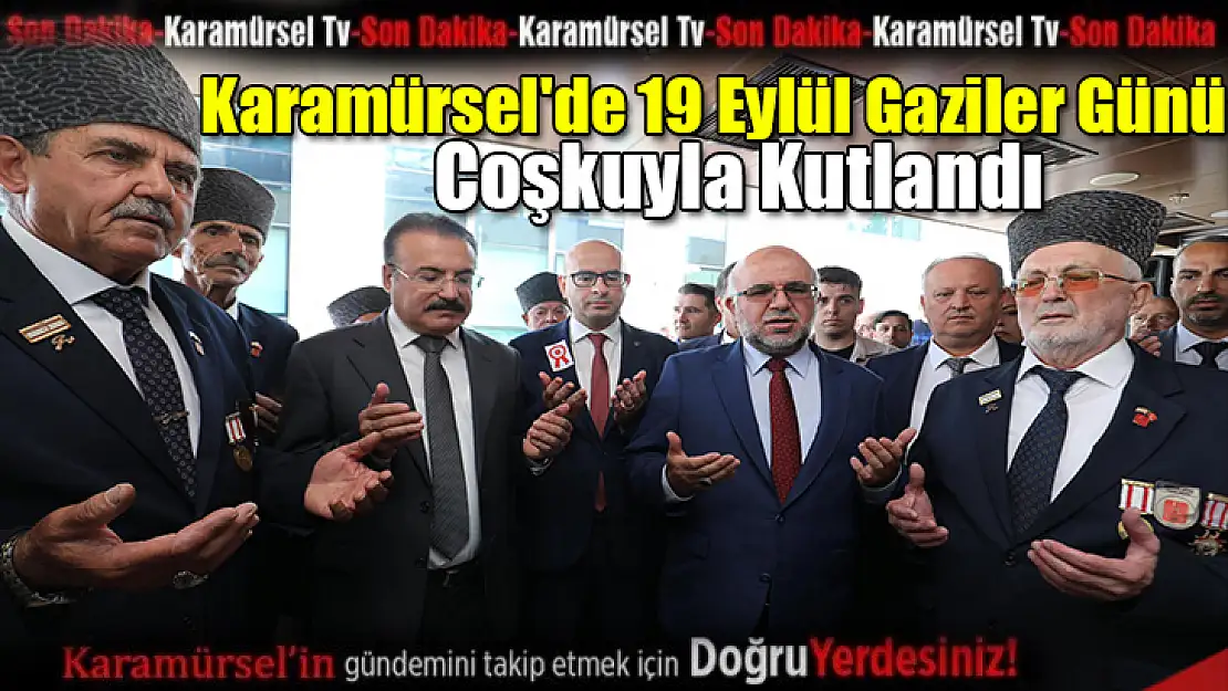 Karamürsel'de 19 Eylül Gaziler Günü Coşkuyla Kutlandı