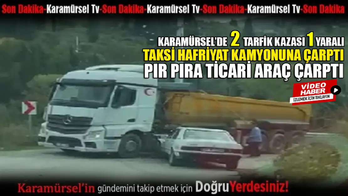 Karamürsel'de 2 kaza 1 yaralı