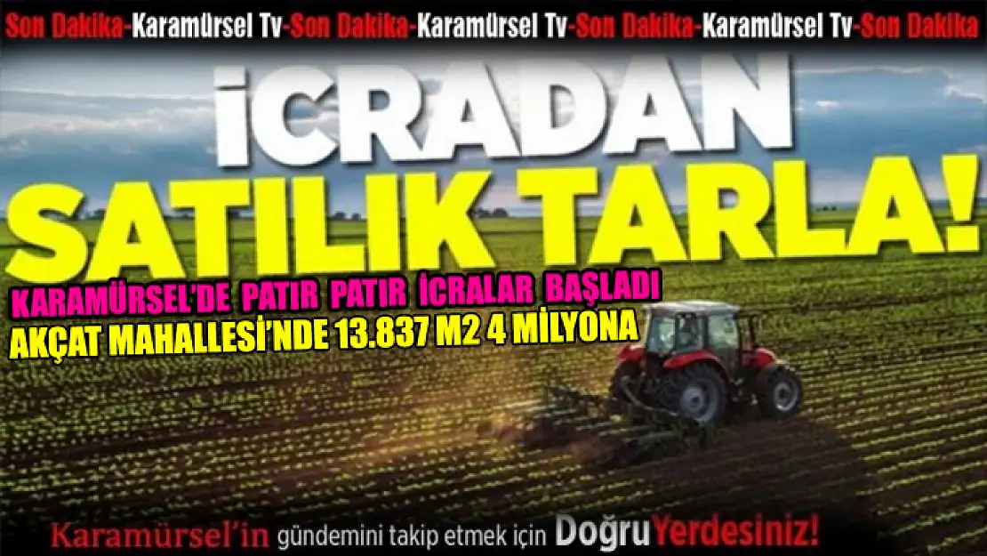 Karamürsel'de 4 Milyon TL'ye Satılık Tarla