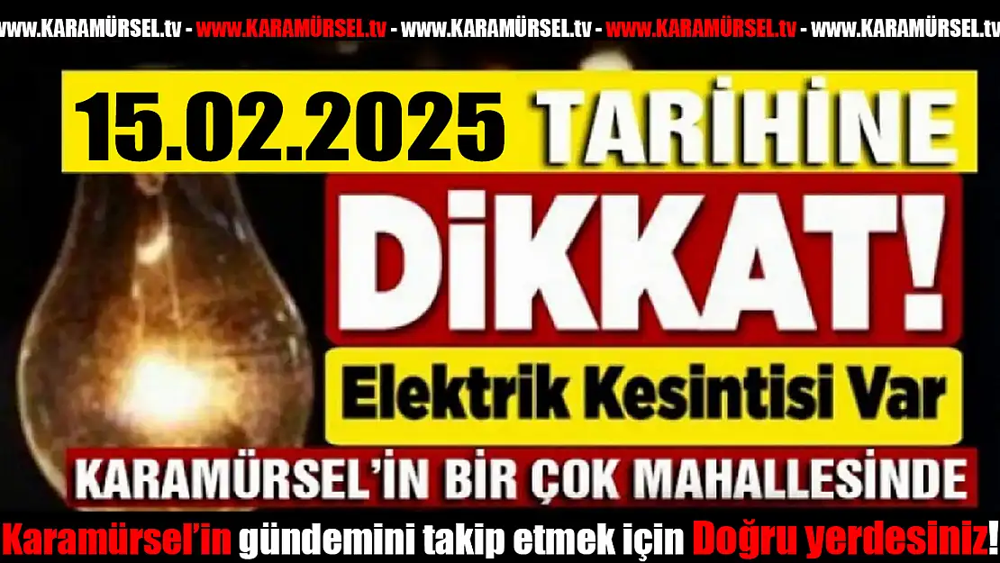 Karamürsel'de 7 Saatlik Elektrik Kesintisi!