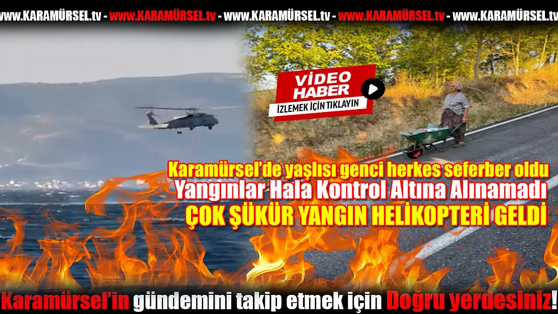 Karamürsel'de başlayan Orman Yangını Evlere Sıçradı!