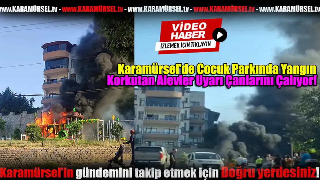 Karamürsel'de Çocuk Parkında Yangın