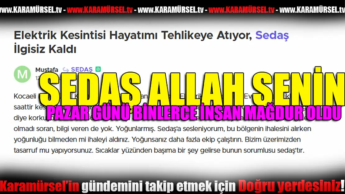 Karamürsel'de Elektrik Çilesi 48 Saati Aştı