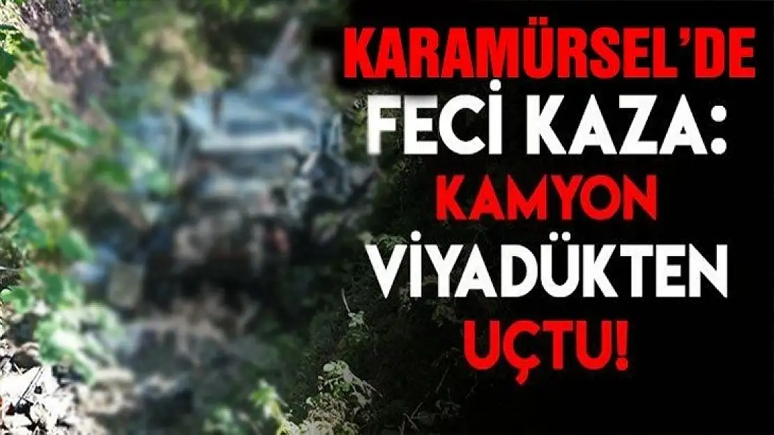 Karamürsel'de feci kaza kamyon virajı alamayıp uçtu