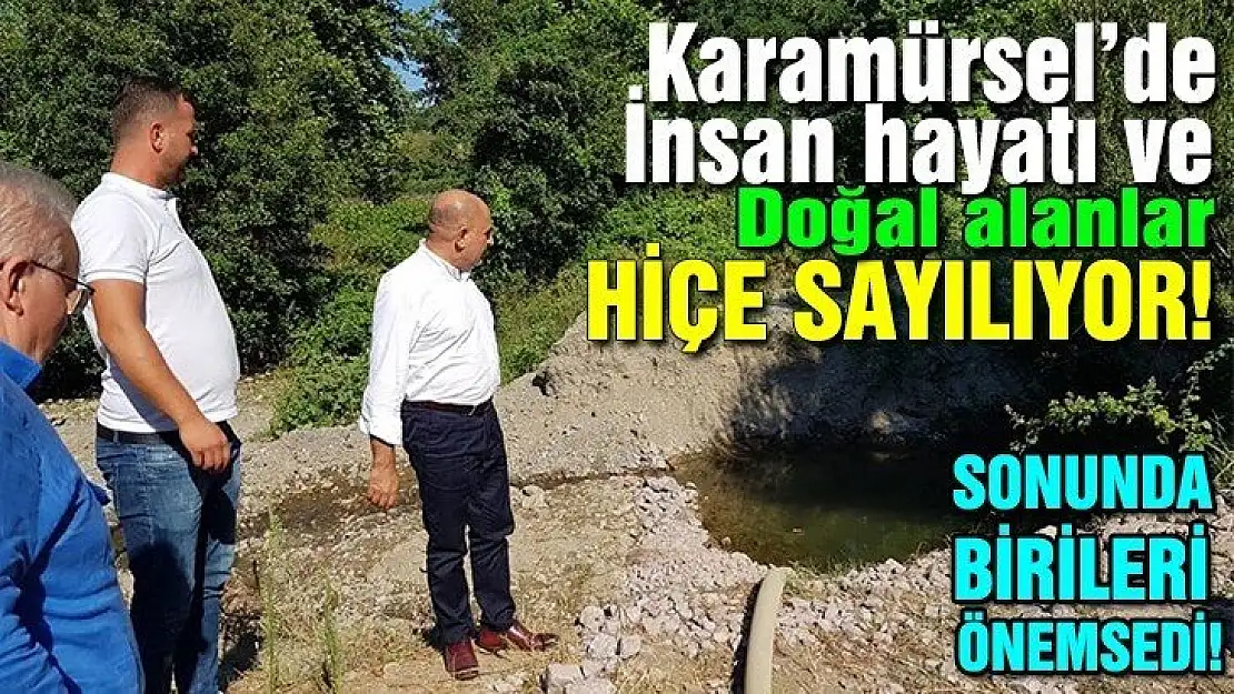 Karamürsel'de İnsan hayatı ve doğa tehlike altında