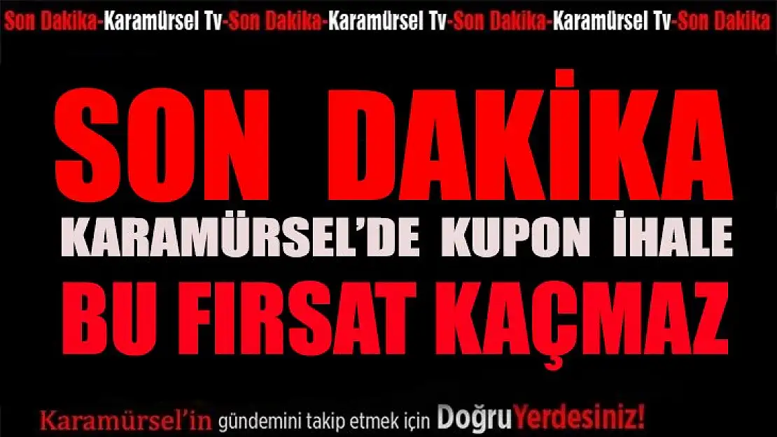 Karamürsel'de kupon ihale