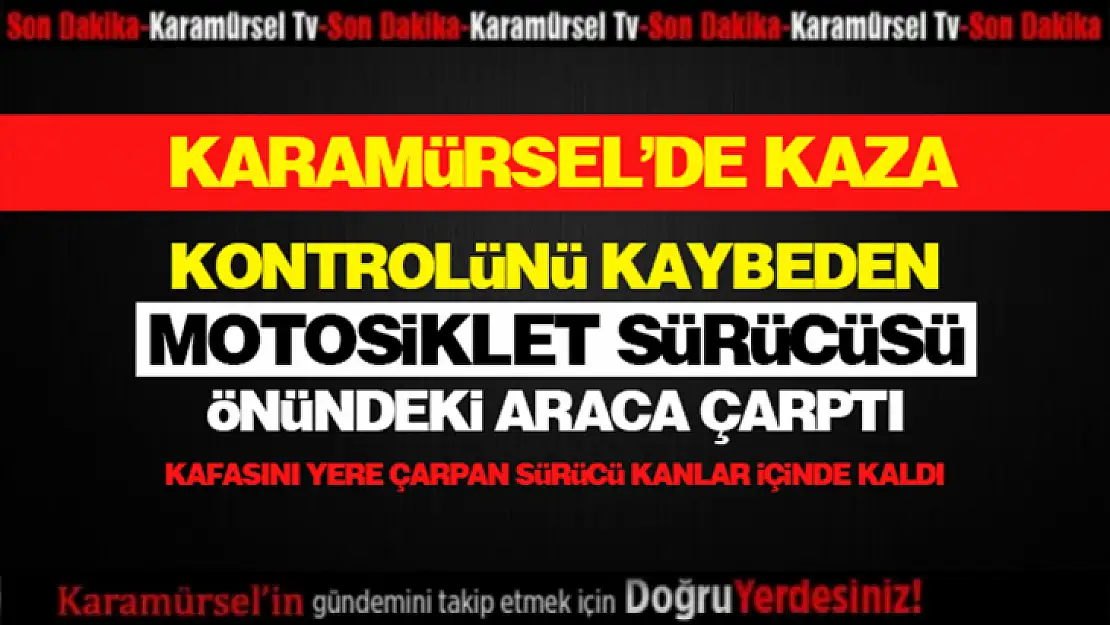 Karamürsel'de motosiklet kazası 1 ağır yaralı