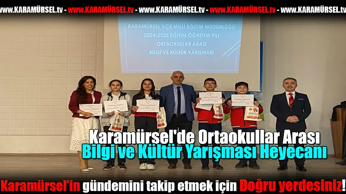 Karamürsel'de Ortaokullar Arası Bilgi ve Kültür Yarışması Heyecanı