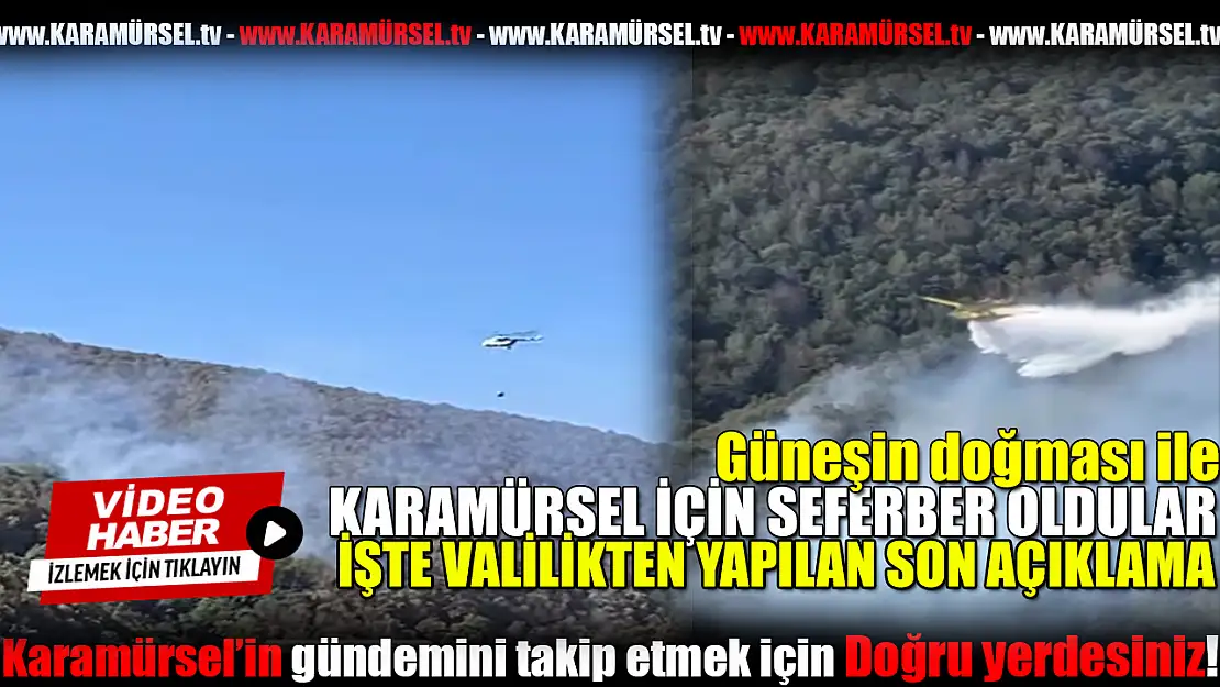 Karamürsel'deki Yangın İkinci Gün de Sürüyor!