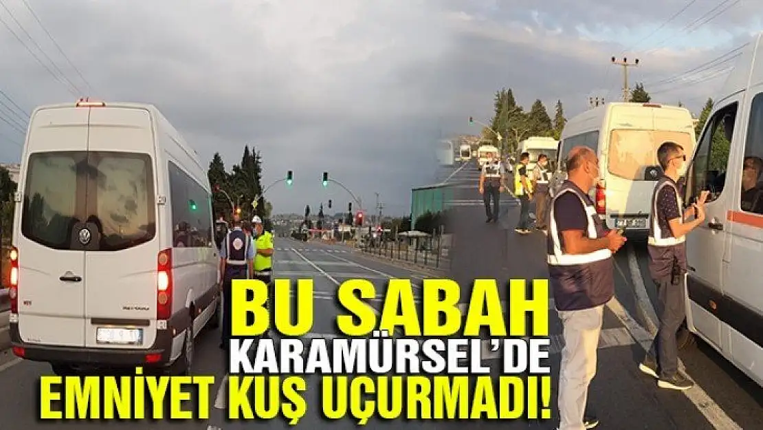 Karamürsel Emniyet servis araçlarını denetledi