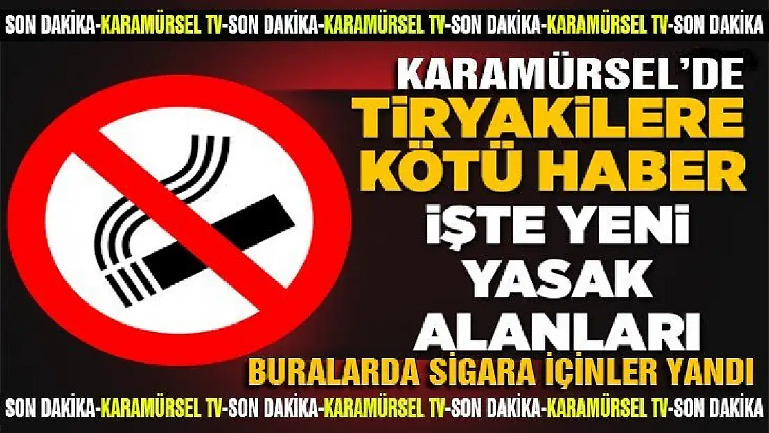 Karamürsel geneli sigara içmenin yasaklandığı caddeler