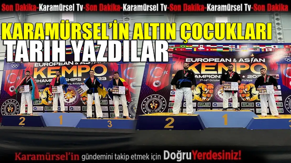 Karamürsel'in altın çocukları tarih yazdı