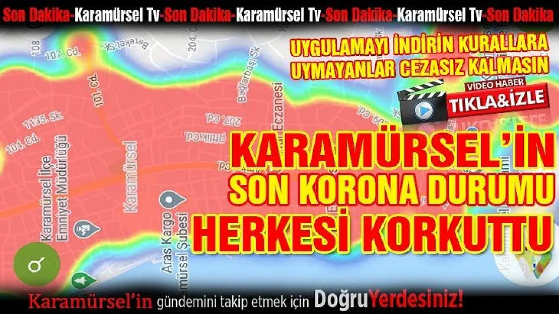 Karamürsel'in son korona haritası herkesi korkuttu!