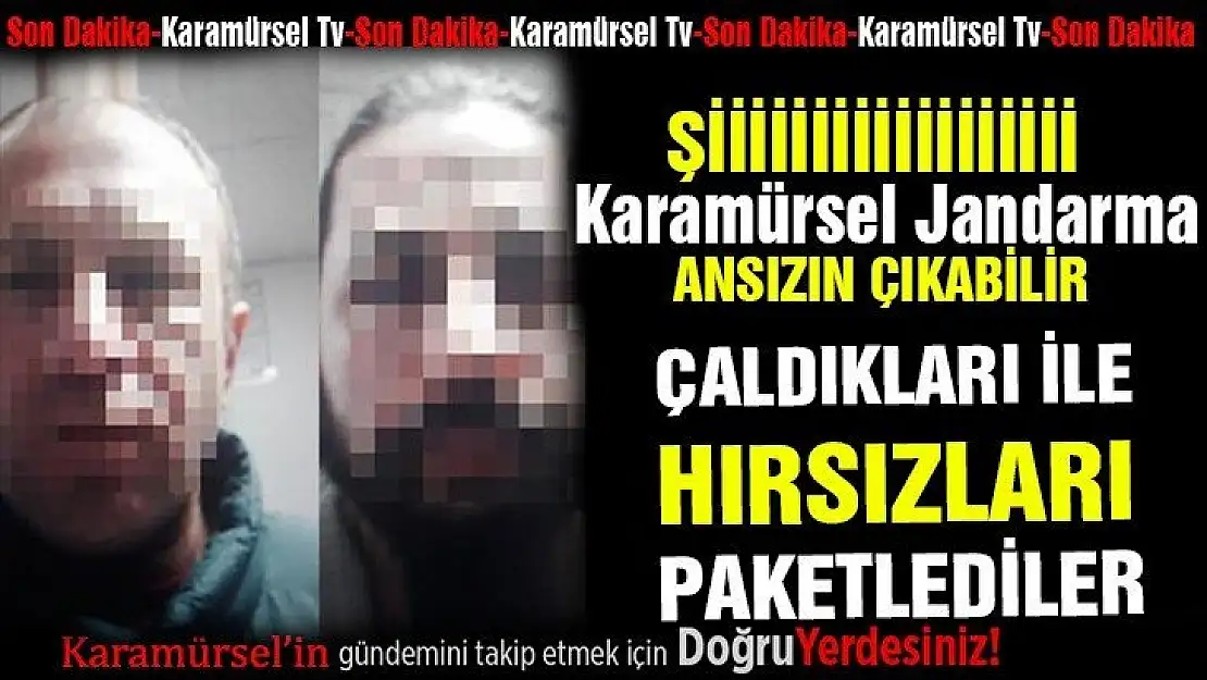 Karamürsel Jandarma hırsızları paketledi!