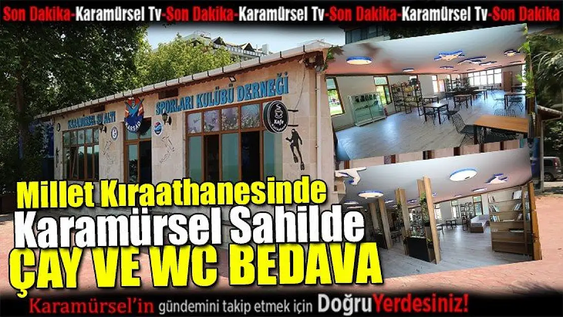 Karamürsel millet kıraathanesinde çay ve wc bedava