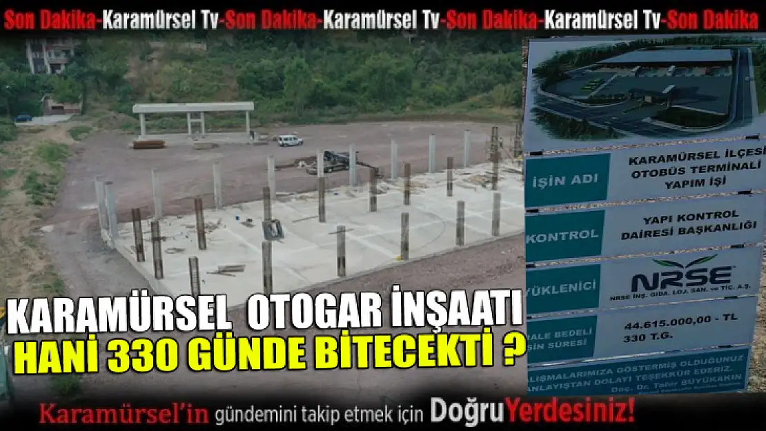 Karamürsel yeni otogar inşaatı neden ilerlemiyor ?